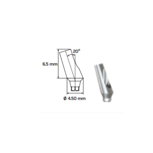 40-72020 Conical Angulated 20 Deg knife edge Ti Abutment